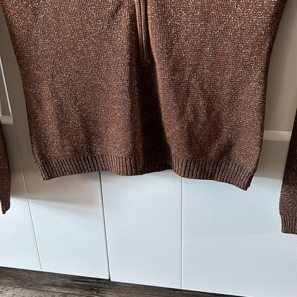 Lurex 3/4 Zip Ombré Top - Picture 4 of 9
